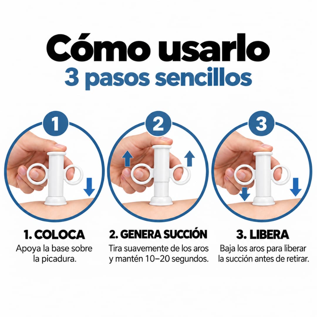 Succionador manual para picaduras de insectos